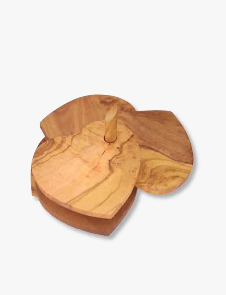 6 Sous tasse coeur avec support