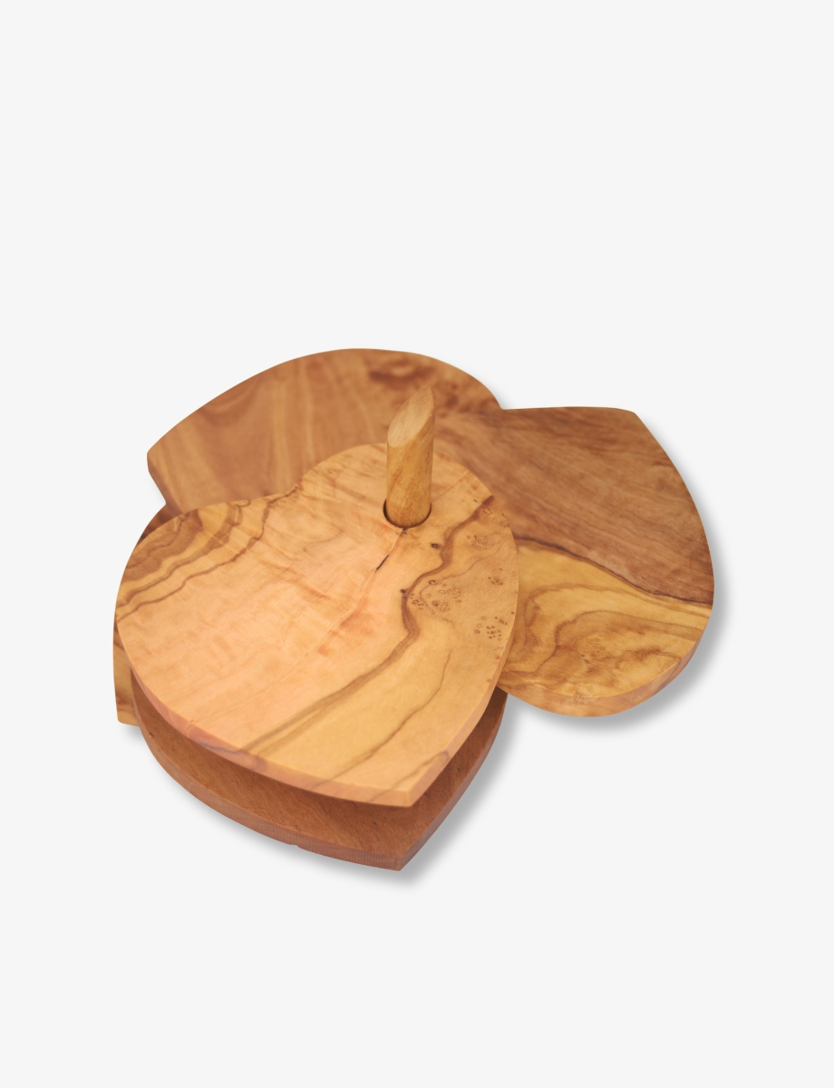 6 Sous tasse coeur avec support